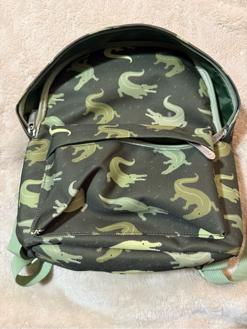 Little Loveys Company Alligator Crocodile Kids Backpack Green